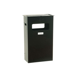 Gettacarte/posacenere da terra - da esterno - 30 x 70 x 15 cm - grigio scuro - Metalplus