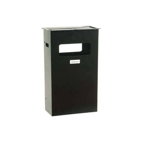 Gettacarte/posacenere da terra - da esterno - 30 x 70 x 15 cm - grigio scuro - Metalplus