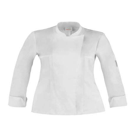 Giacca cuoco Celine - da donna - manica lunga - taglia M - bianco - Giblor's