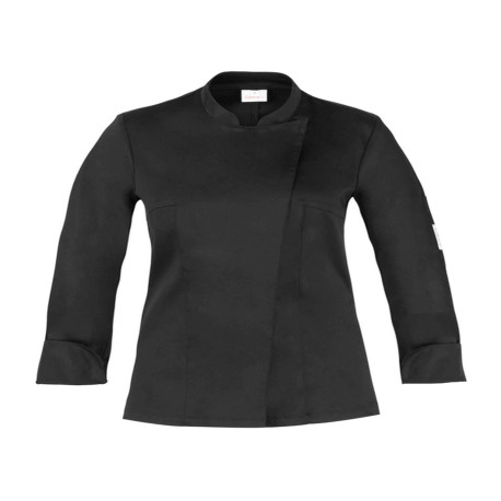 Giacca cuoco Celine - da donna - manica lunga - taglia M - nero - Giblor's
