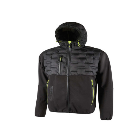 Giacca ibrida Spock- idrorepellente - taglia L - nero/giallo - U-Power