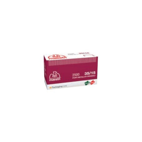 maestri - Punti metallici - 35/15 - rame - pacco da 2500