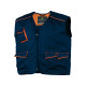 Gilet da lavoro Panostyle M6GIL - sargia/poliestere/cotone - taglia XL - blu/arancio - Deltaplus