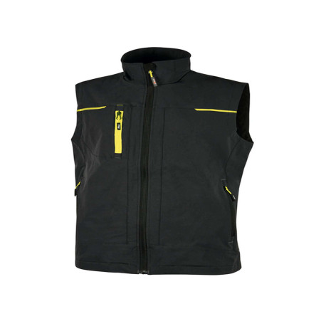 Gilet da lavoro Saturn - nero/giallo - taglia XXL - U-Power
