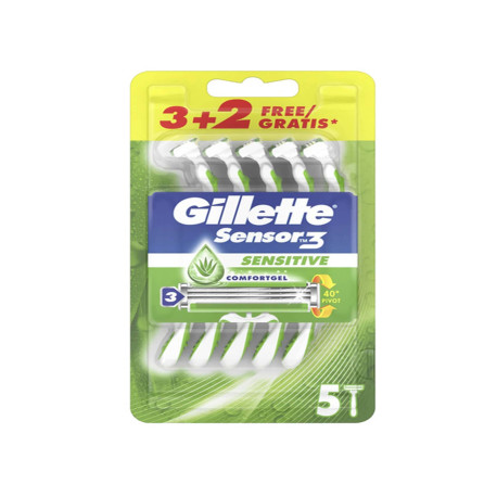 Gillette Sensor 3 Sensitive - confezione usa&getta 3 + 2 pezzi