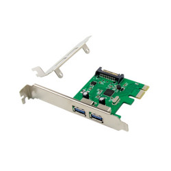 Conceptronic EMRICK06G, PCIe, USB 3.2 Gen 1 (3.1 Gen 1), PCI 2.0, SATA a 15 pin, Verde, PC