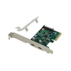 Conceptronic EMRICK07G, PCIe, USB 3.2 Gen 2 (3.1 Gen 2), PCI 2.0, SATA a 15 pin, Verde, PC