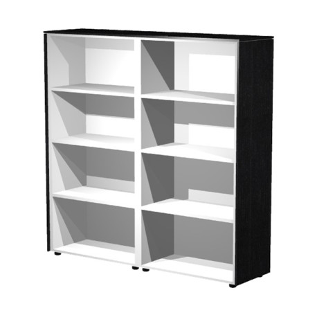 Coppia mobili medio alti a giorno Prestige - 162,8x43x158,2 cm - nero venato - Artexport