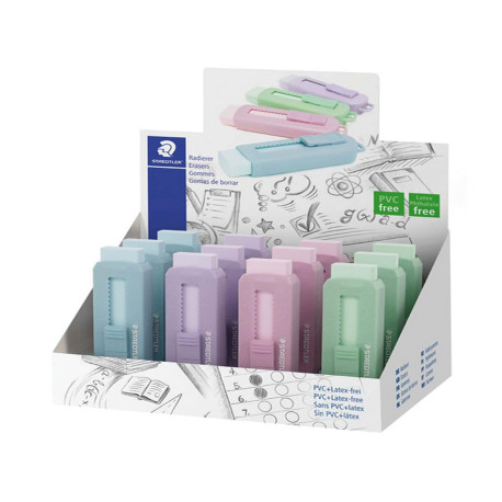 Gomma a scorrimento Eraser - involucro colori pastello assortiti - Staedtler