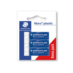 Gomma Mars Plastic - bianca - Staedtler - conf. 3 pezzi