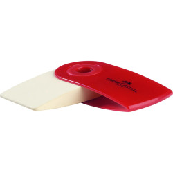 Gomma Sleeve Mini - 55x28x15mm - con custodia protettiva rossa e blu - Faber-Castell