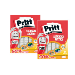 Gommini adesivi Multi-Tack - riutilizzabili - bianco - Pritt - conf. 95 pezzi