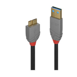 Lindy Cavo USB 3.2 Tipo A a Micro-B, 5 Gbits, Anthra Line, 0.5m