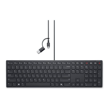 Dell Wired Collaboration Keyboard KB525C - Tastiera - USB, USB-C - QWERTY - italiana - nero - con 3