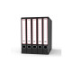 Gruppo registratori Quintetto - 23 x 32 cm - con 5 cartelle ad anelli - dorso 23 cm - grigio - Rexel