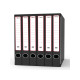 Gruppo registratori Sestetto - 23 x 33 cm - con 6 cartelle 3 lembi - dorso 23 cm - grigio - Rexel