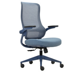 Seduta operativa ergonomica Aurora CHLN18 - braccioli regolabili - blu - Unisit