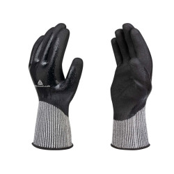 Guanti antitaglio Venicut D04 - maglia deltanocut - palmo in doppio nitrile - taglia 10 - nero - Deltaplus