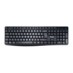 Equip 245213, Full-size (100%), Cablato, USB, QWERTY, Nero