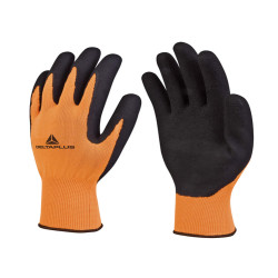 Guanti Apollon VV733 - poliestere - palmo in schiuma di lattice - taglia 10 - arancio fluo/nero - Deltaplus