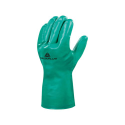 Guanti da lavoro industriale Nitrex VE801 - nitrile floccato cotone - taglia 10 - verde - Deltaplus
