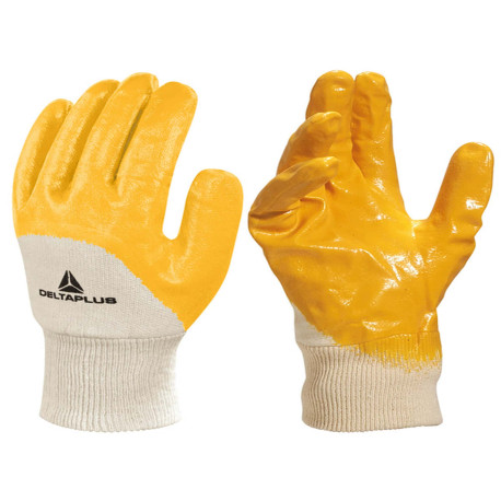Guanti da lavoro pesante NI015 - nitrile leggero - taglia 09 - giallo - Deltaplus
