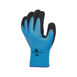 Guanti da lavoro VV736 - poliammide - palmo e dorso in lattice - taglia 09 - blu chiaro - Deltaplus