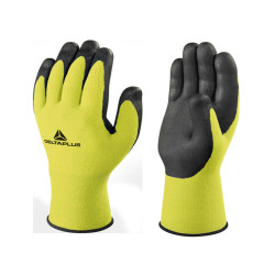 Guanti di precisione Apollonit VV734 - poliammide - palmo in schiuma di nitrile - taglia 10 - giallo fluo/nero - Deltaplus