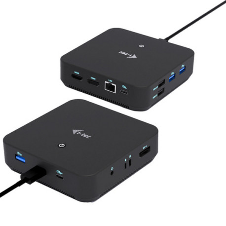 i-tec USB-C DP Dual HDMI Docking Station with Power Delivery 100 W, Cablato, USB 3.2 Gen 2 (3.1 Gen 2) Type-C, 100 W, 10,100,10
