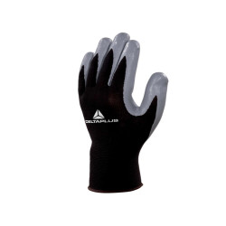 Guanti di precisione VE712GR - poliestere - palmo in nitrile - taglia 07 - nero/grigio - Deltaplus