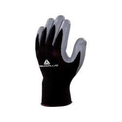 Guanti di precisione VE712GR - poliestere - palmo in nitrile - taglia 10 - grigio/nero - Deltaplus