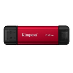 Kingston Technology 512GB Dual USB-A/C Portable SSD, Up to 1050MB/s USB 3.2 Gen 2, 512 GB, USB Type-A / USB Type-C, 3.2 Gen 2 (