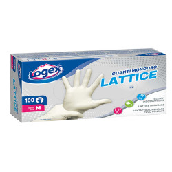 Guanti monouso in lattice - tg. M - Logex Professional - scatola 100 pezzi