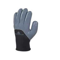 Guanti per protezione meccanica VE715GR - maglia di poliestere - palmo nitrile - taglia 09 - grigio - Deltaplus