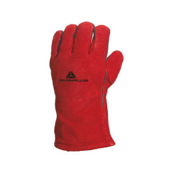 Guanti per saldatori CA515R - pelle crosta di bovino - taglia 10 - rosso - Deltaplus