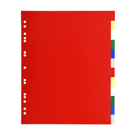 Separatore neutro a 12 tacche - PP - colori assortiti - A4 Maxi - Exacompta