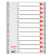 Separatore numerico 1/12 - PP - A4 - 22,5x29,7 cm - grigio - Esselte