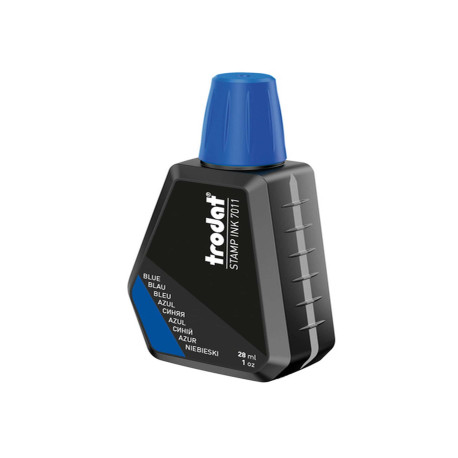Inchiostro 7011 per timbro in gomma - 28 ml - blu - Trodat