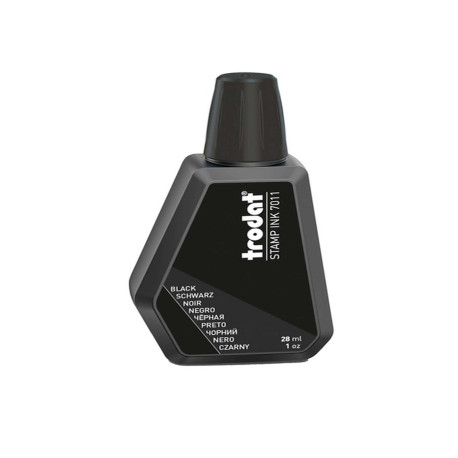 Inchiostro 7011 per timbro in gomma - 28 ml - nero - Trodat