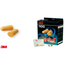 Inserti auricolari modellabili 1100 - SNR 37 dB - arancione - 3M - conf. 200 paia