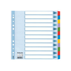 Intercalare Mylar -12 tasti colorati - A4 - Esselte