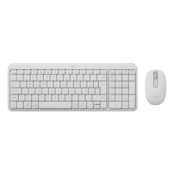 Logitech MK250 Compact Bluetooth Wireless Combo, Wireless, RF senza fili + Bluetooth, Bianco, Mouse incluso