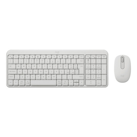 Logitech MK250 Compact Bluetooth Wireless Combo, Wireless, RF senza fili + Bluetooth, Bianco, Mouse incluso