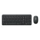 Logitech MK250 Compact Bluetooth Wireless Combo, Wireless, RF senza fili + Bluetooth, Grafite, Mouse incluso
