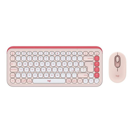 Logitech POP Icon Combo - Set mouse e tastiera - senza fili - Bluetooth LE - QWERTY - italiana - ros