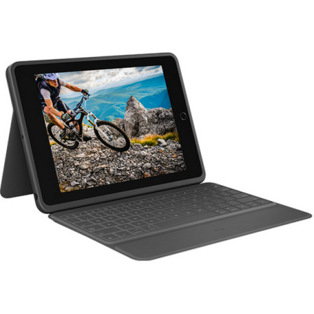 Logitech Rugged Folio, QWERTY, Italiano, 1,8 cm, 1,2 mm, Apple, iPad (7a gen) iPad (8a gen) iPad (9ª generazione) iPad (10ª gen
