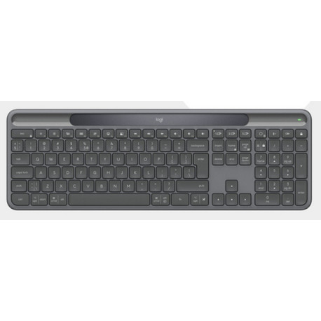 Logitech Signature Slim Solar+ K980 for Business, Full-size (100%), Wireless, RF senza fili + Bluetooth, Tasto con meccanismo a