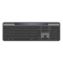 Logitech Signature Slim Solar+ wireless keyboard K980, Full-size (100%), Wireless, RF senza fili + Bluetooth, QWERTY, Grafite