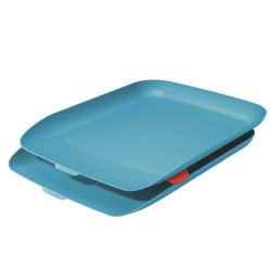 Kit doppia vaschetta portacorrispondenza Cosy - blu - Leitz