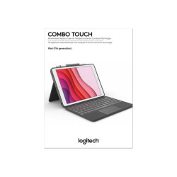 Logitech Combo Touch - Custodia tastiera e carta - con trackpad - retroilluminato - Apple Smart connector - QWERTY - Spagnola -